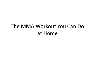 The MMA Workout You Can Do at Home