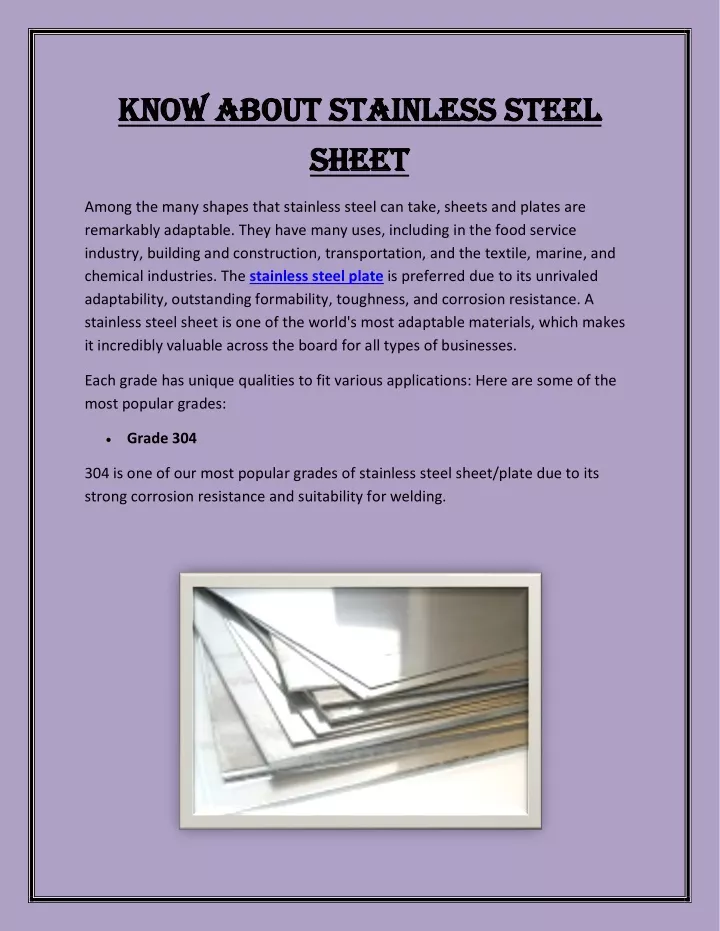 know about stainless steel know about stainless