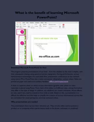 what is the benefit of learning microsoft