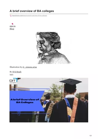 a brief overview of ba colleges