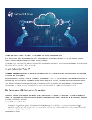 Calculate the ROI on Infrastructure Automation