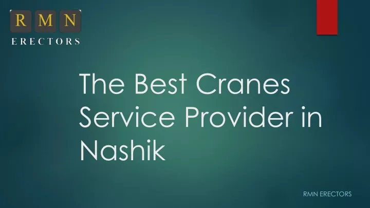 the best cranes service provider in nashik