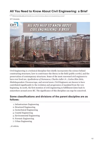 all you need to know about civil engineering
