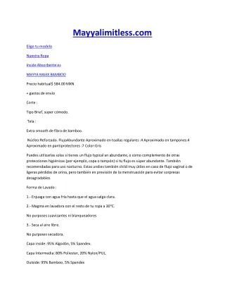 ropa interior para la menstruación