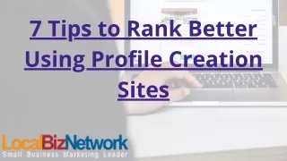 7 tips to rank better using profile creation sites