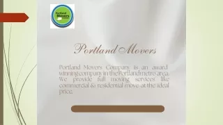 Professional Full Service Movers in Portland