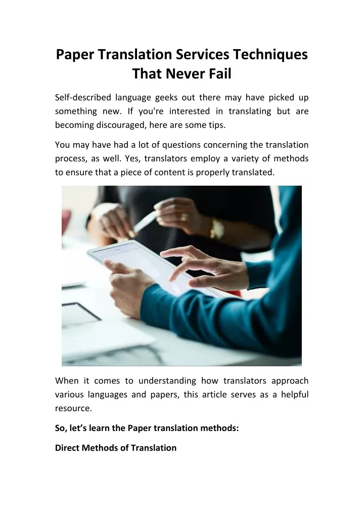 paper translation services techniques that never