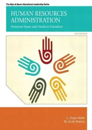ePUB  Human Resources Administration Personnel Issues and Needs in