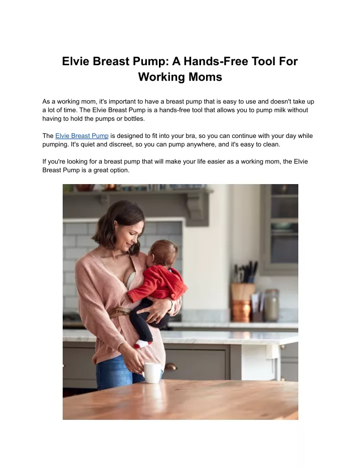 elvie breast pump a hands free tool for working