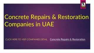 Concrete Repairs & Restoration