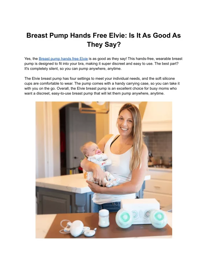 breast pump hands free elvie is it as good