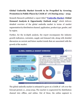 global umbrella market growth to be propelled