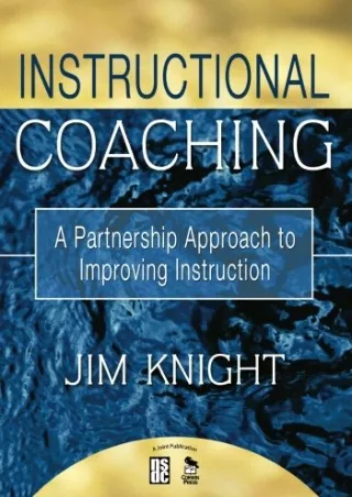 eBOOK  Instructional Coaching A Partnership Approach to Improving