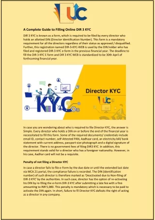A Complete Guide to Filling Online DIR 3 KYC