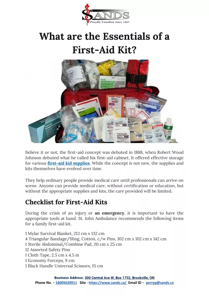 what are the essentials of a first aid kit