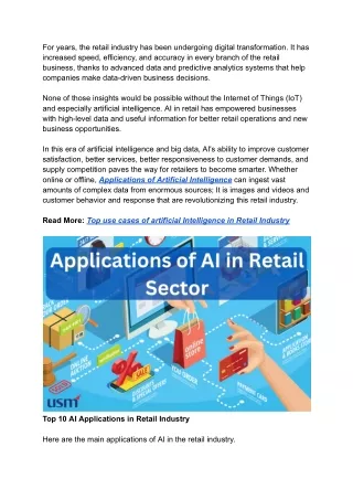 for years the retail industry has been undergoing