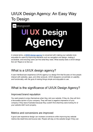 UI_UX Design Agency_ An Easy Way To Design _ Mongoosh