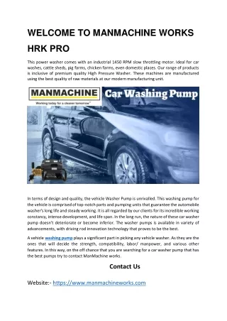 car washer pump