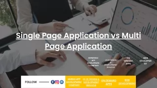 single page application vs multi page application