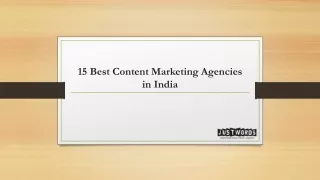 15 Best Content Marketing Agencies in India