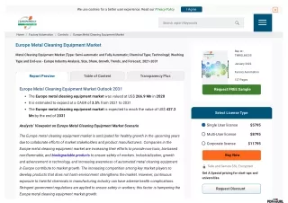 Metal Cleaning Equipment Market to Witness Comprehensive Growth by 2031, TMR Stu