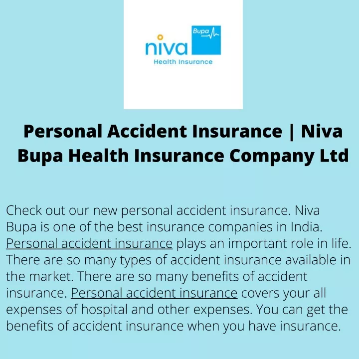 personal accident insurance niva bupa health