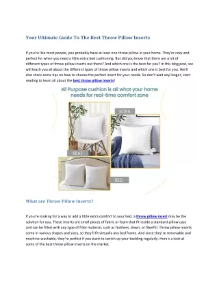 your ultimate guide to the best throw pillow