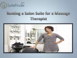 Renting a Salon Suite for a Massage Therapist