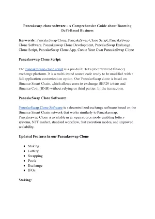pancakeswp clone software a comprehensive guide