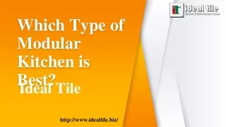 which type of modular kitchen is best