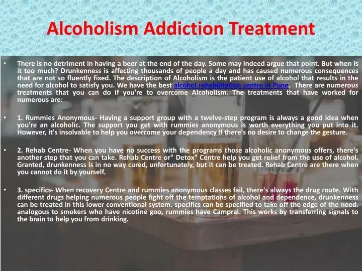 alcoholism addiction treatment
