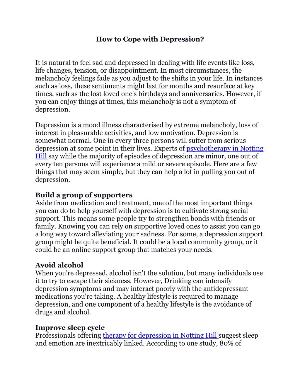 PPT - How to Cope with Depression PowerPoint Presentation, free ...