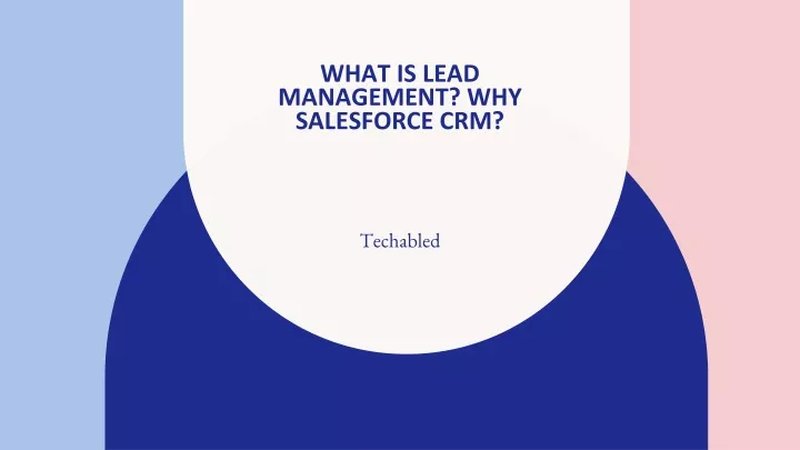 what is lead management why salesforce crm