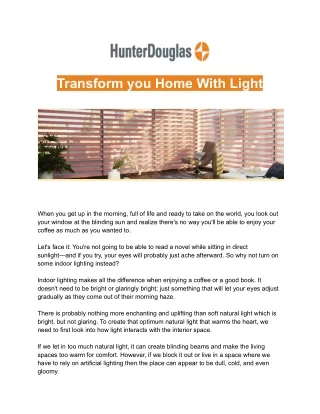 transform you home with light