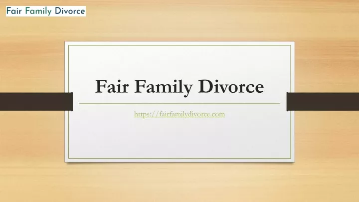 fair family divorce