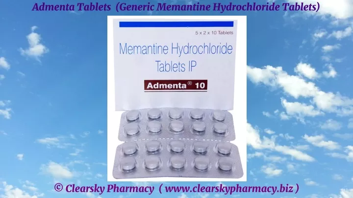 admenta tablets generic memantine hydrochloride