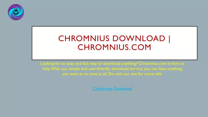 chromnius download chromnius com