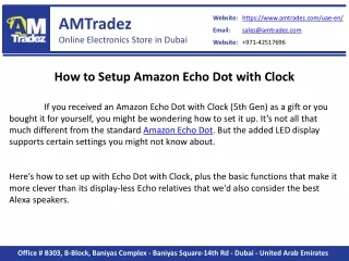 How to Setup Amazon Echo Dot with Clock _ AMTradez