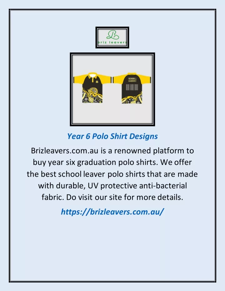 year 6 polo shirt designs