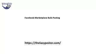 Facebook Marketplace Bulk Posting Thelazyposter.com...
