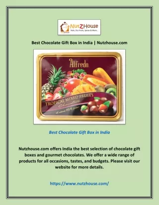 Best Chocolate Gift Box in India | Nutzhouse.com