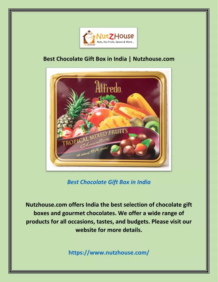 best chocolate gift box in india nutzhouse com