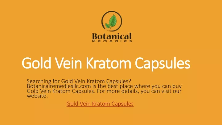 gold vein kratom capsules