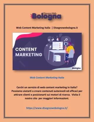 Web Content Marketing Italia  | Disegnowebologna.it