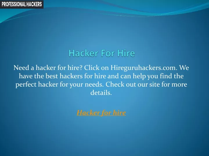 hacker for hire