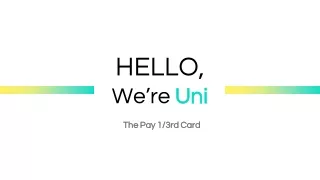 Uni Cards -  Get a visa card within minutes