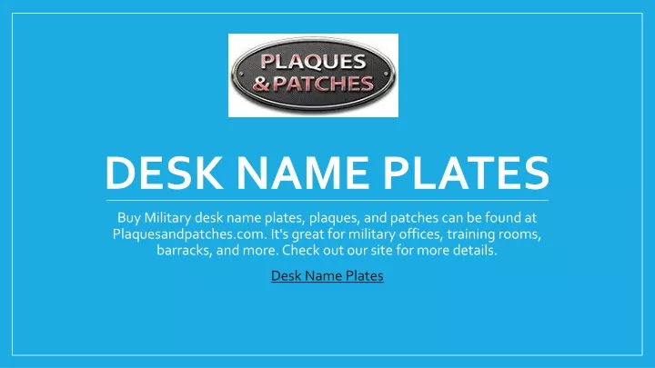 desk name plates