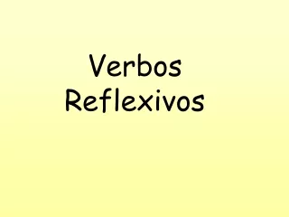 Los verbos eflexivos_
