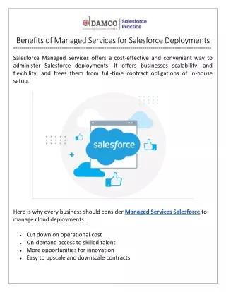 benefits of managed services for salesforce