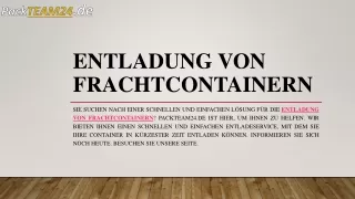 Entladung von Frachtcontainern | Packteam24.de